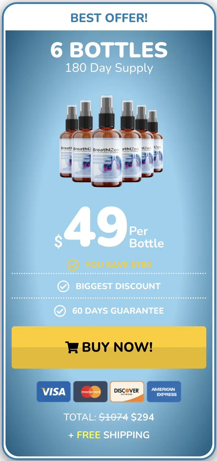 BreathiZen 6 bottles